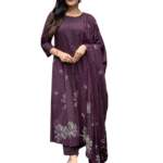 Floral Dreams ? Printed & Embroidered Cotton Dress (Size XL)